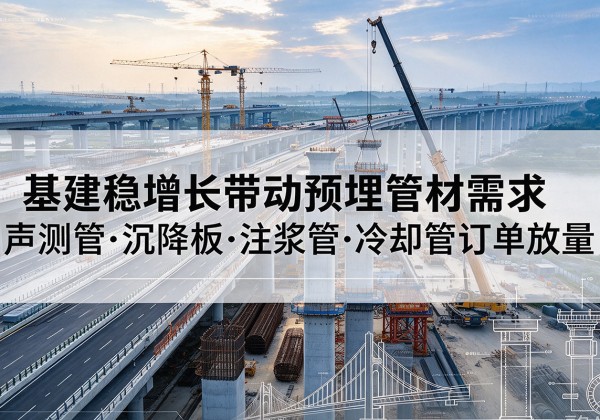衡东基建稳增长带动预埋监测管材需求，声测管、沉降板、注浆管订单持续放量